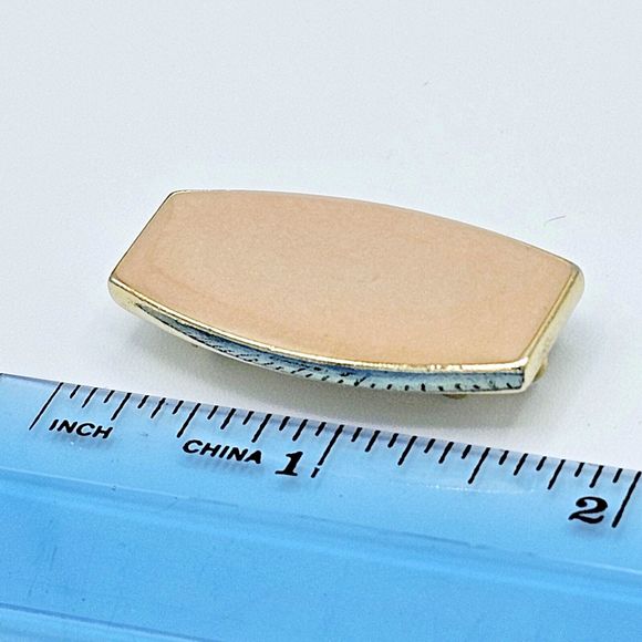 Weekenders Modernist Brooch Pendant Vintage Taupe Enamel Vertical or Horizontal - Picture 10 of 11